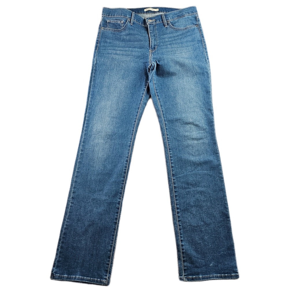 Levis 314 Shaping Jeans Men's 32x34 Blue‎ Blue Denim Medium Wash Straight Leg